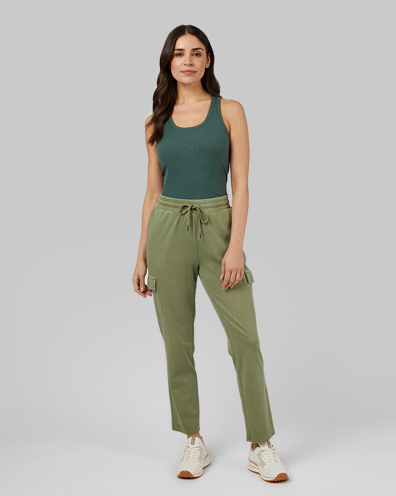 Women's Knit Cargo Ankle Pant