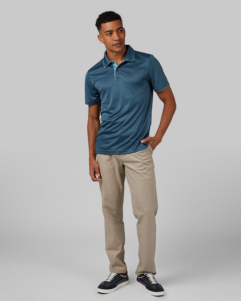 MEN'S STRETCH FLOW TIPPED POLO