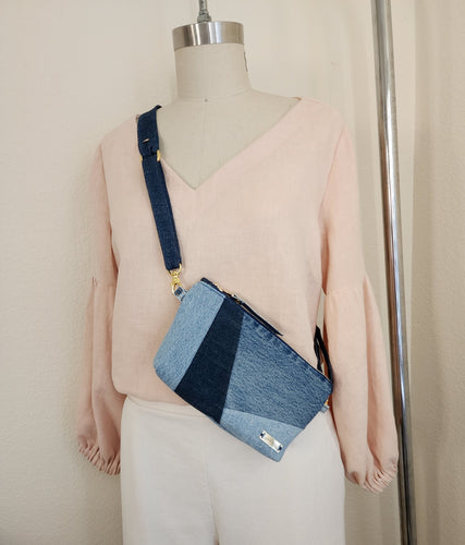 Denim Keychain Patchwork Bag Charm – Luna Rose