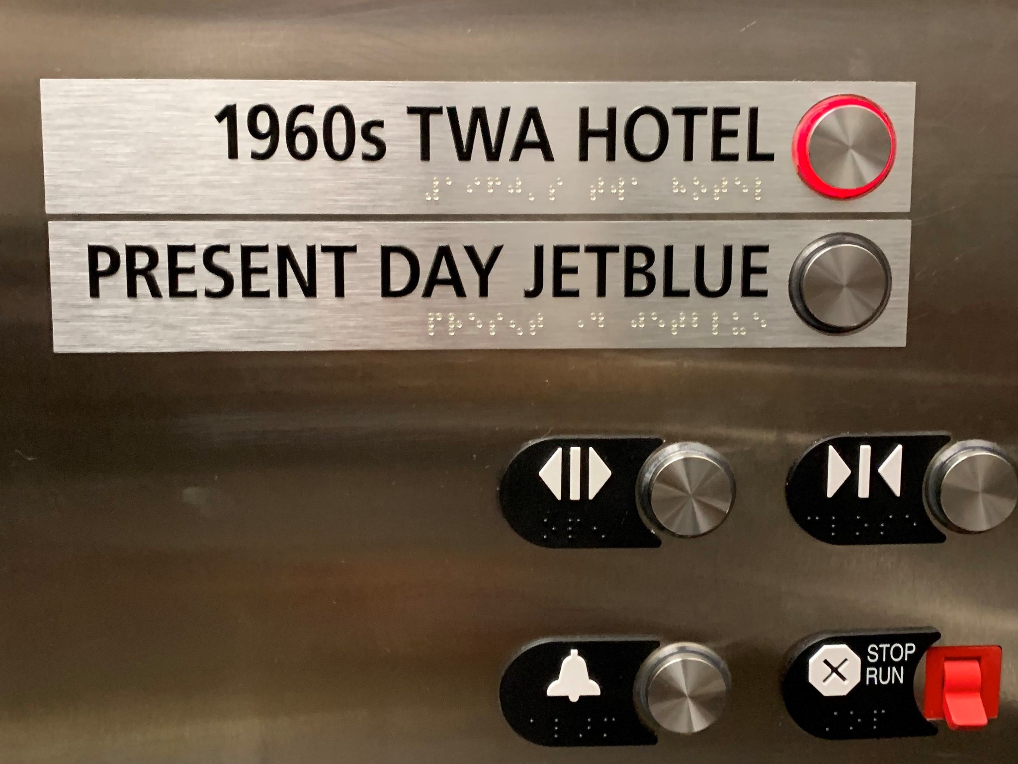 TWA Hotel Elevator Button