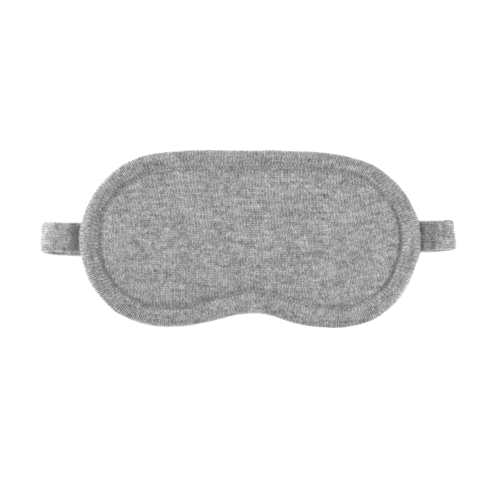 100% Pure Cashmere Eye Mask | Black & Gray