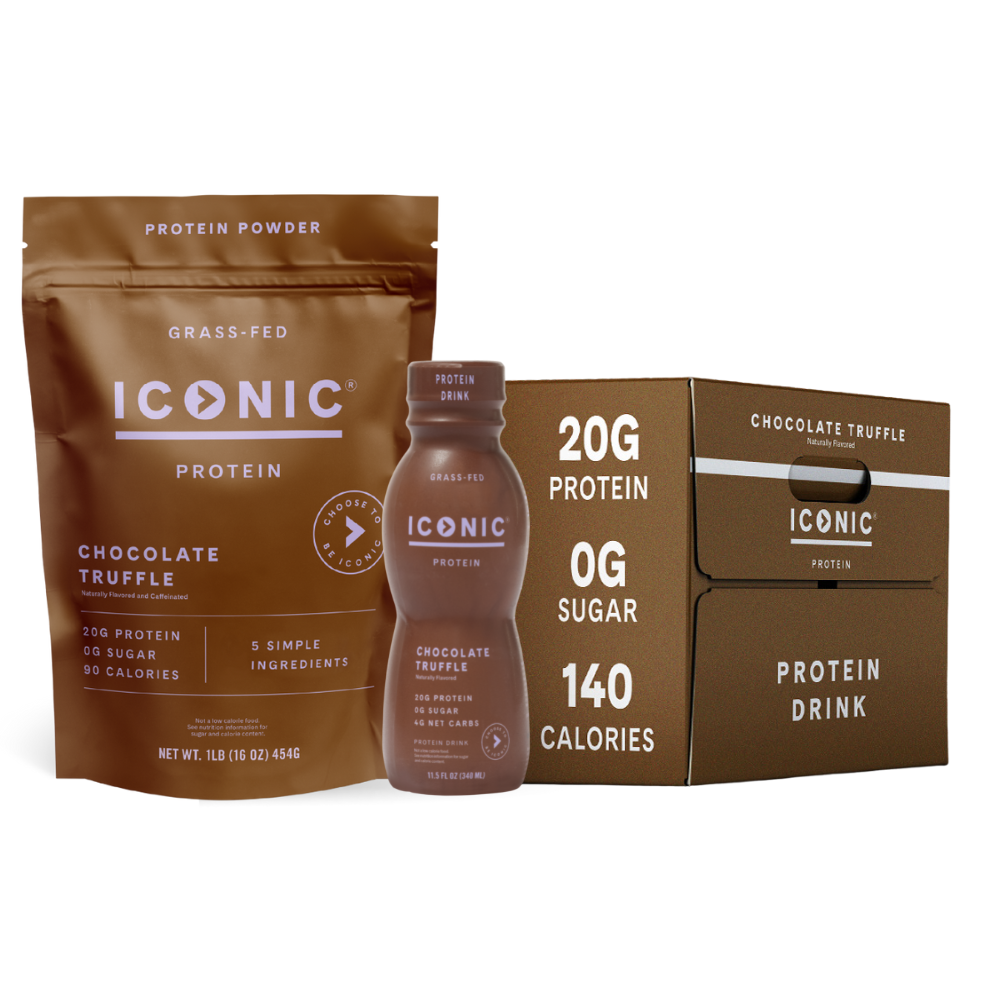 ICONIC Protein Drinks, Café Latte (4 Pack)