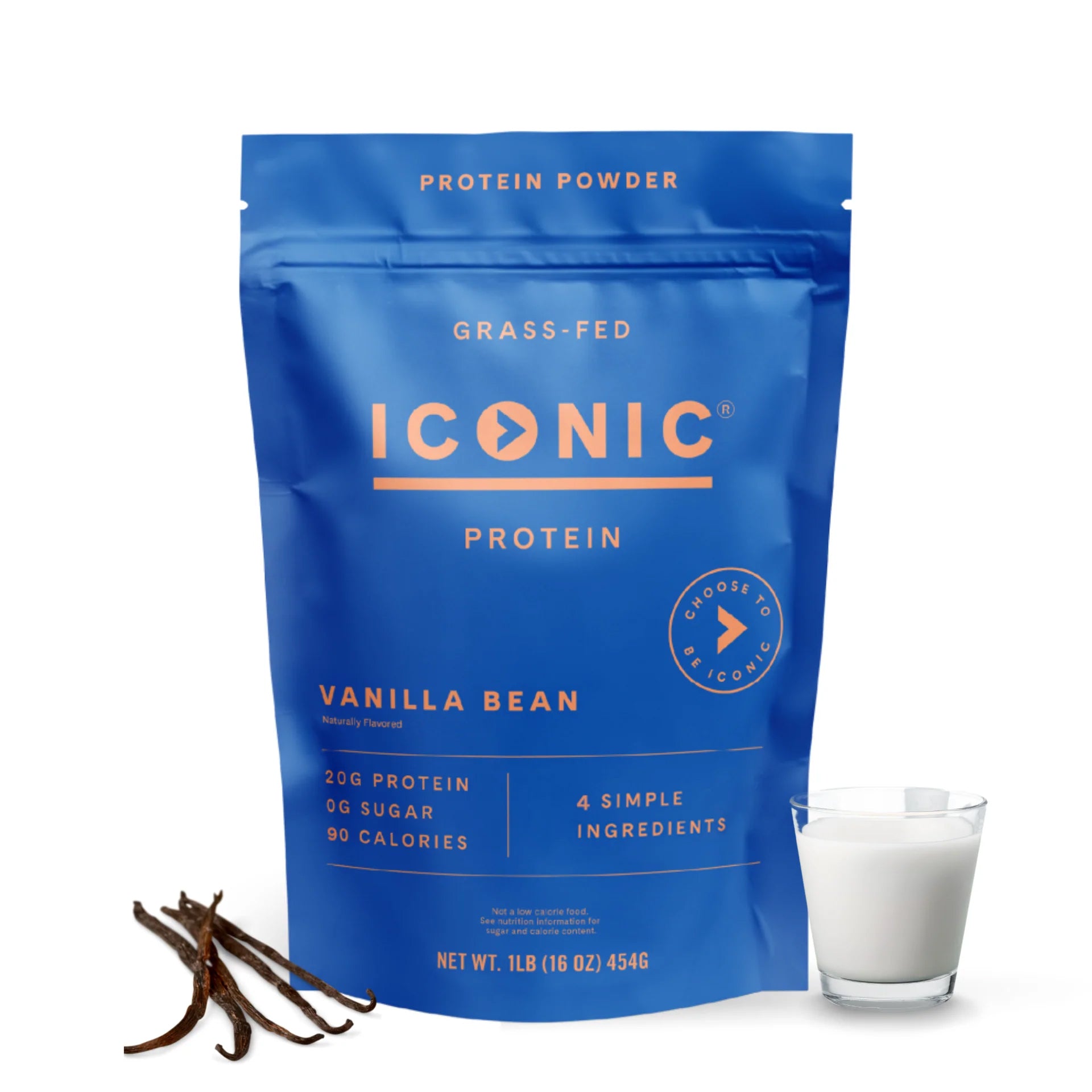 Iconic Protein Powder, Chocolate Truffle 1 Lb, Powdered Milk