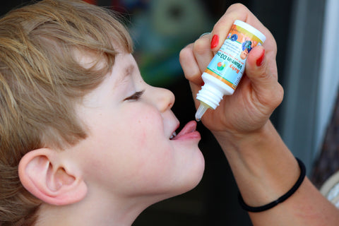 It's easy to give your kids Vitamins D3 and K2 with our precise squeeze bottle dispenser.