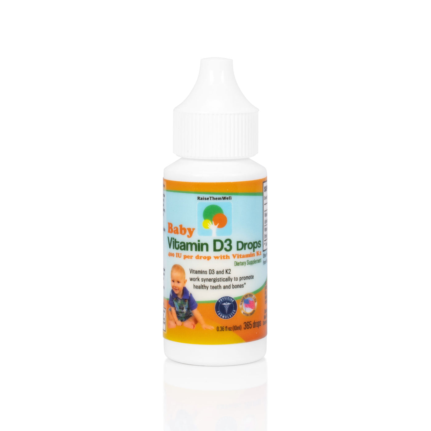 Baby Vitamin D3 And K2 Drops For Ultimate Bone And Teeth Health Raise Them Well