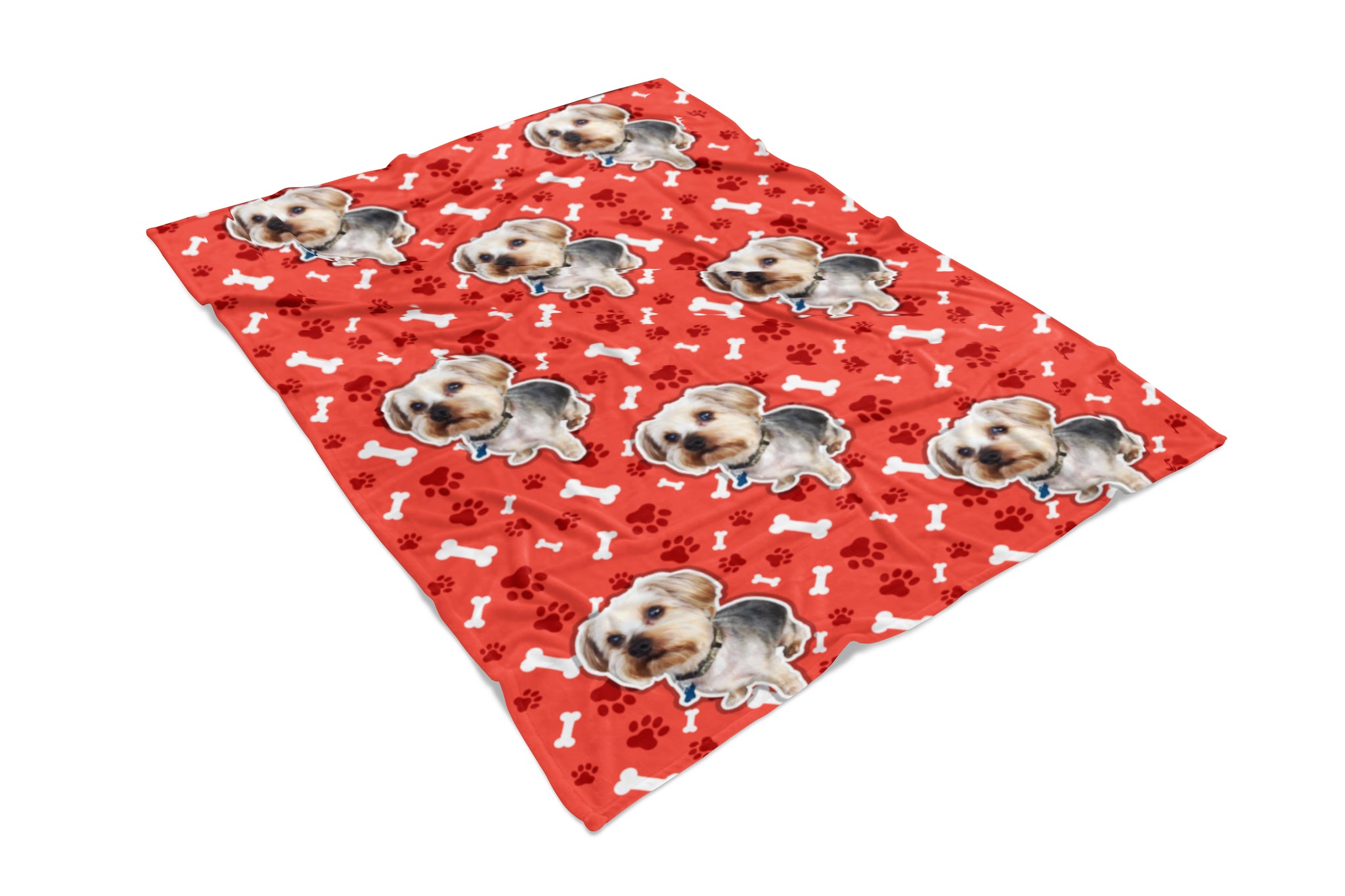 Custom Pet Pattern Fleece Blanket - Print Your Pet