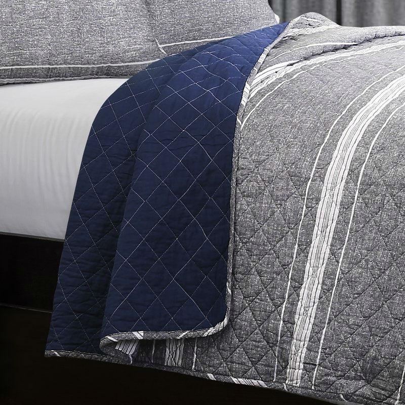 navy quilted bedspread