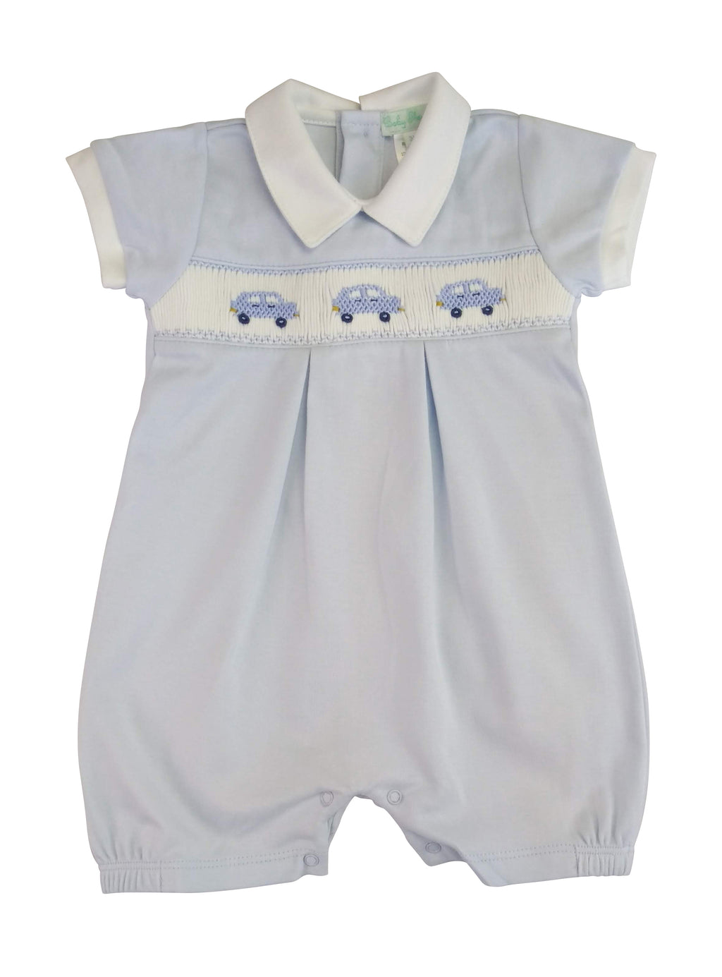 smocked romper baby boy