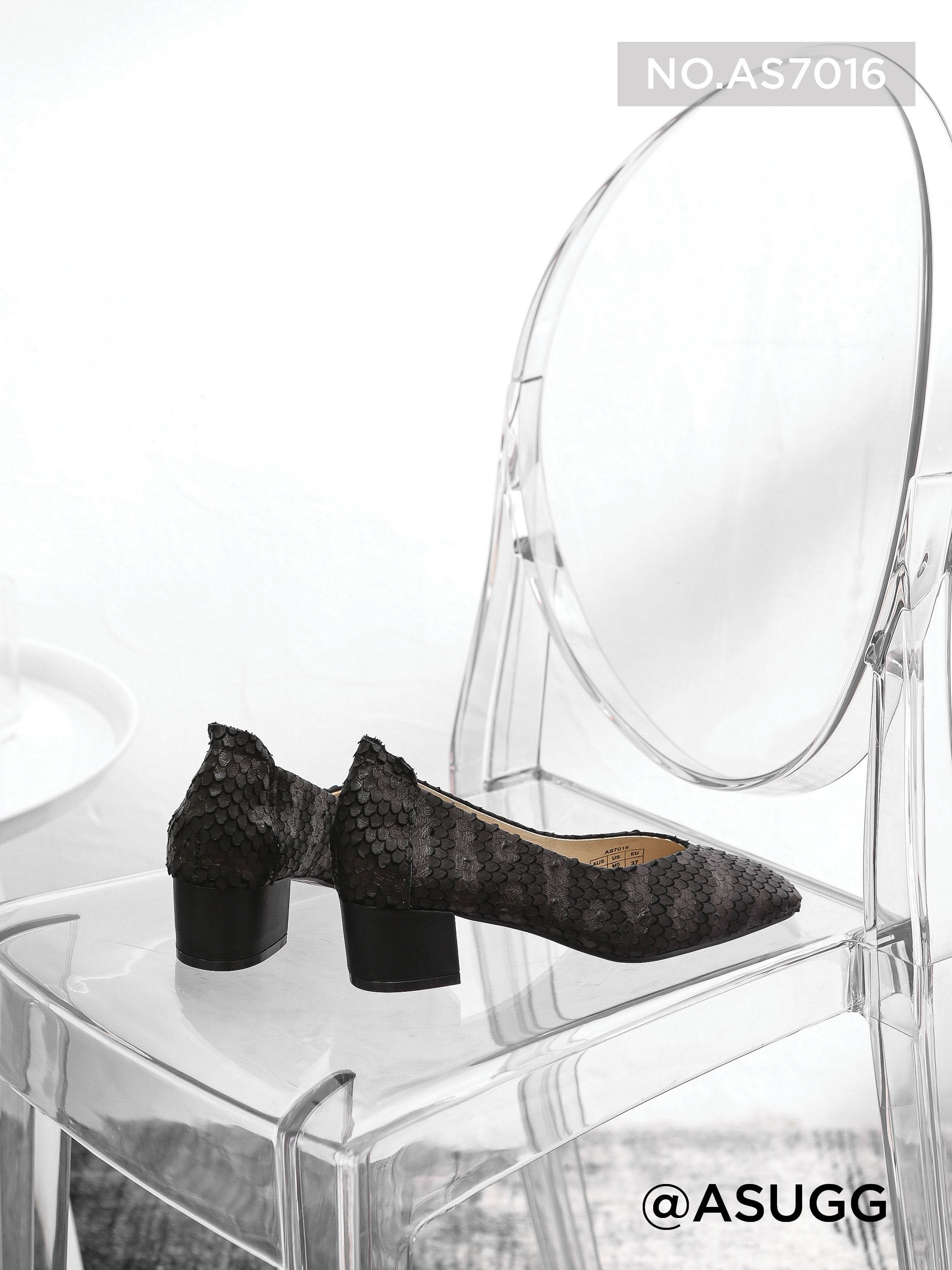 scaly black heels