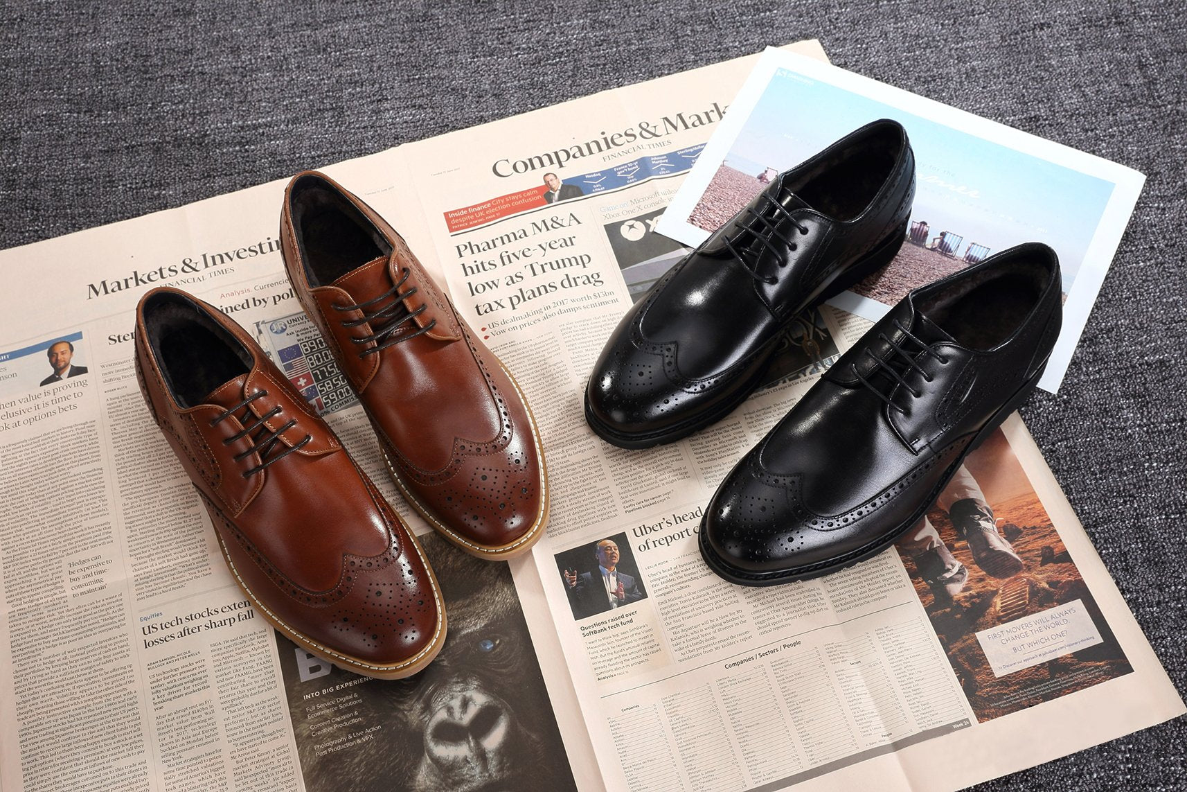 mens leather brogues