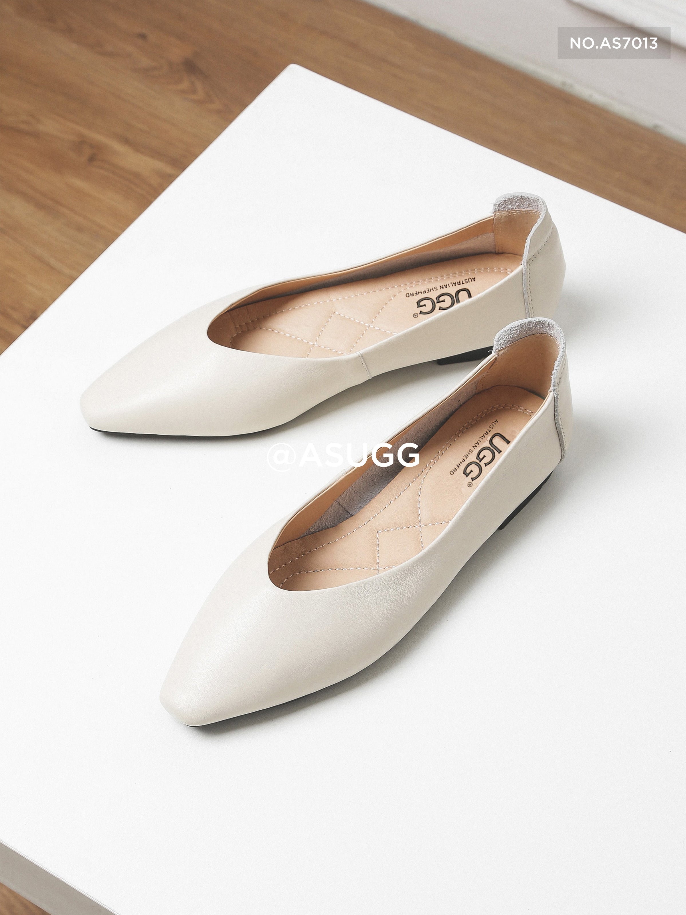 Everly Leather Pointed Toe Ballet Flats – Uggoutlet