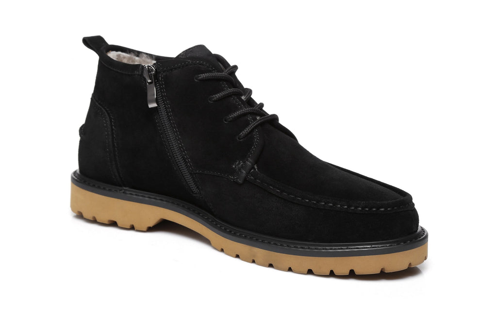 AS Lace Up Men Ugg Boots with Side Zip – UGG EXPRESS