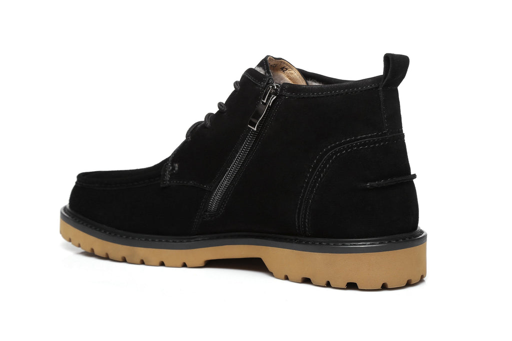 AS Lace Up Men Ugg Boots with Side Zip – UGG EXPRESS