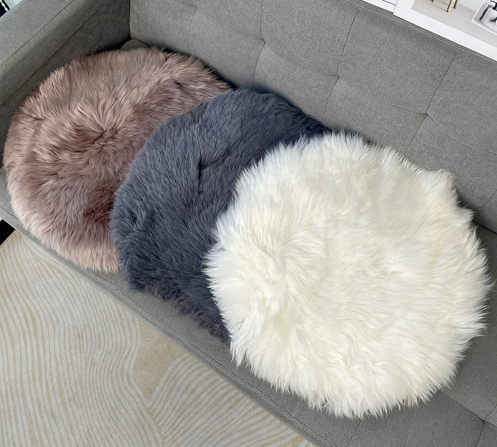 TARRAMARRA Round Wool Seat Cushion 40cm X 40cm UGG EXPRESS