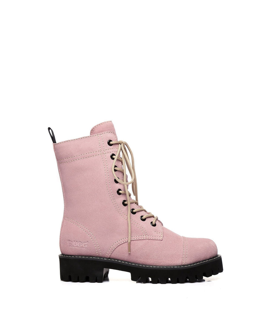 pink uggs with shoelaces