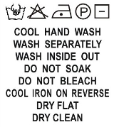 SH1-026 Wash Care Label