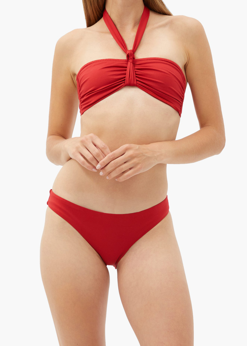 red bathing suit bottoms