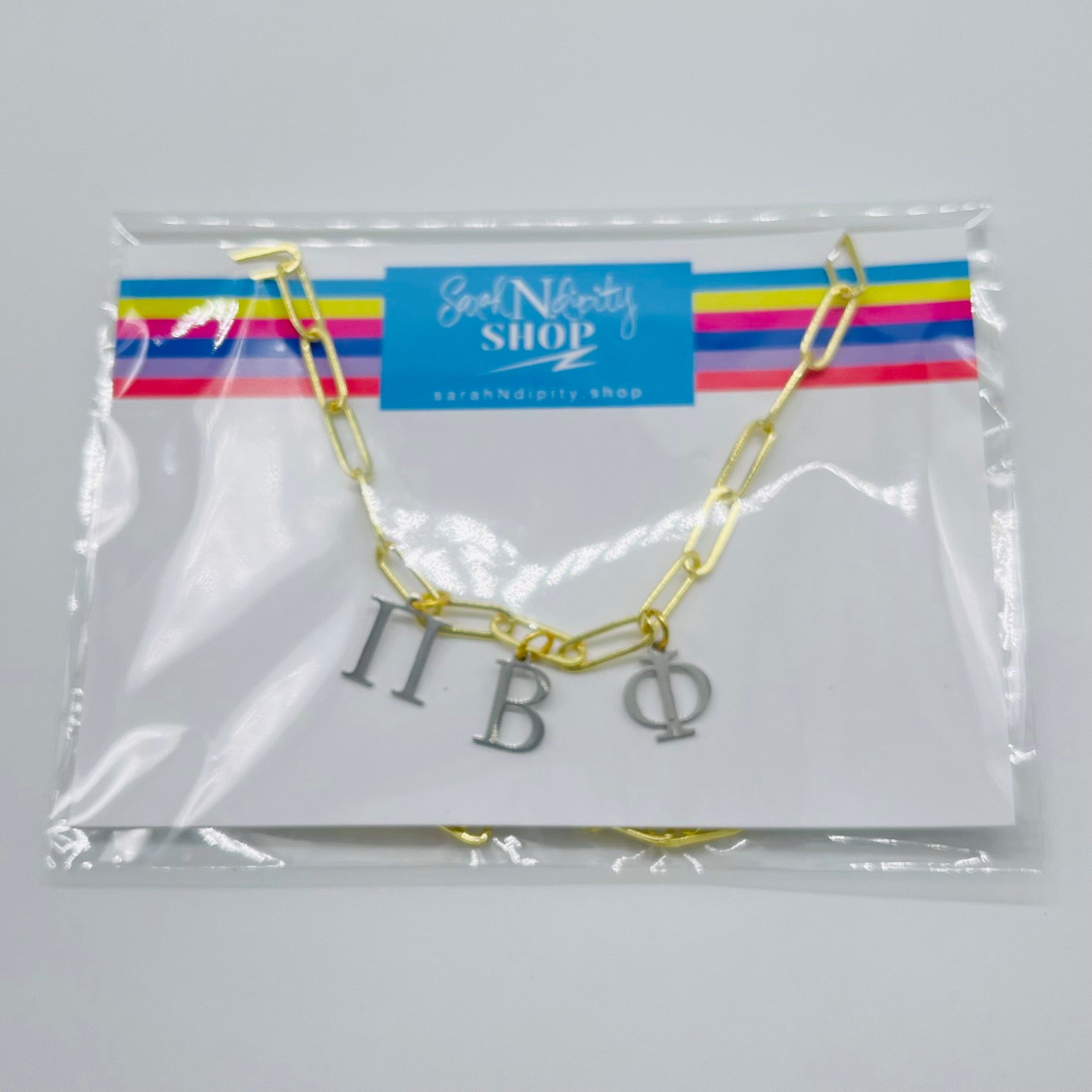 GREEK Necklace - Pi Beta Phi