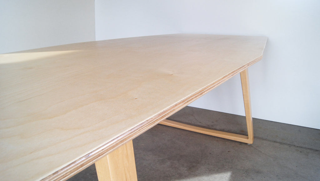 TURTLE DINING TABLE - PLYWOOD/HARDWOOD - DoubleButter