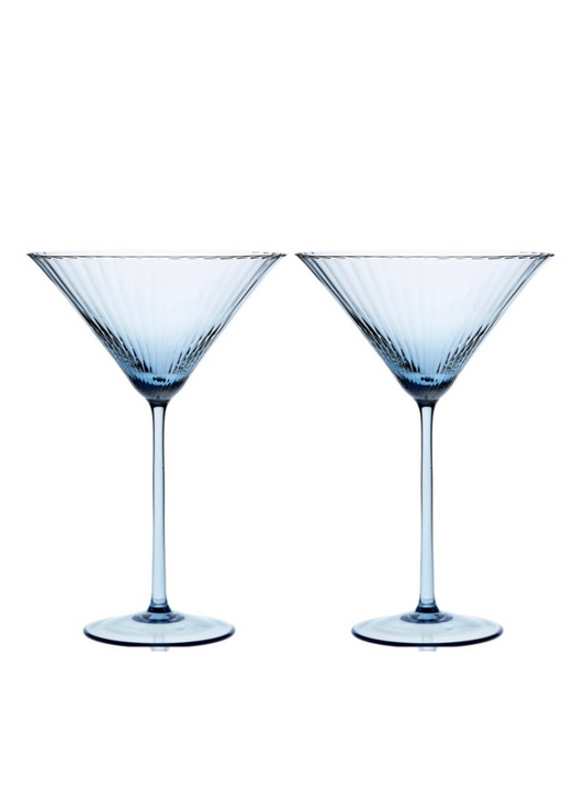 Modern Flutes Set of 2 Blue