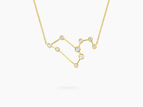 Leo Constellation Diamant Halskette