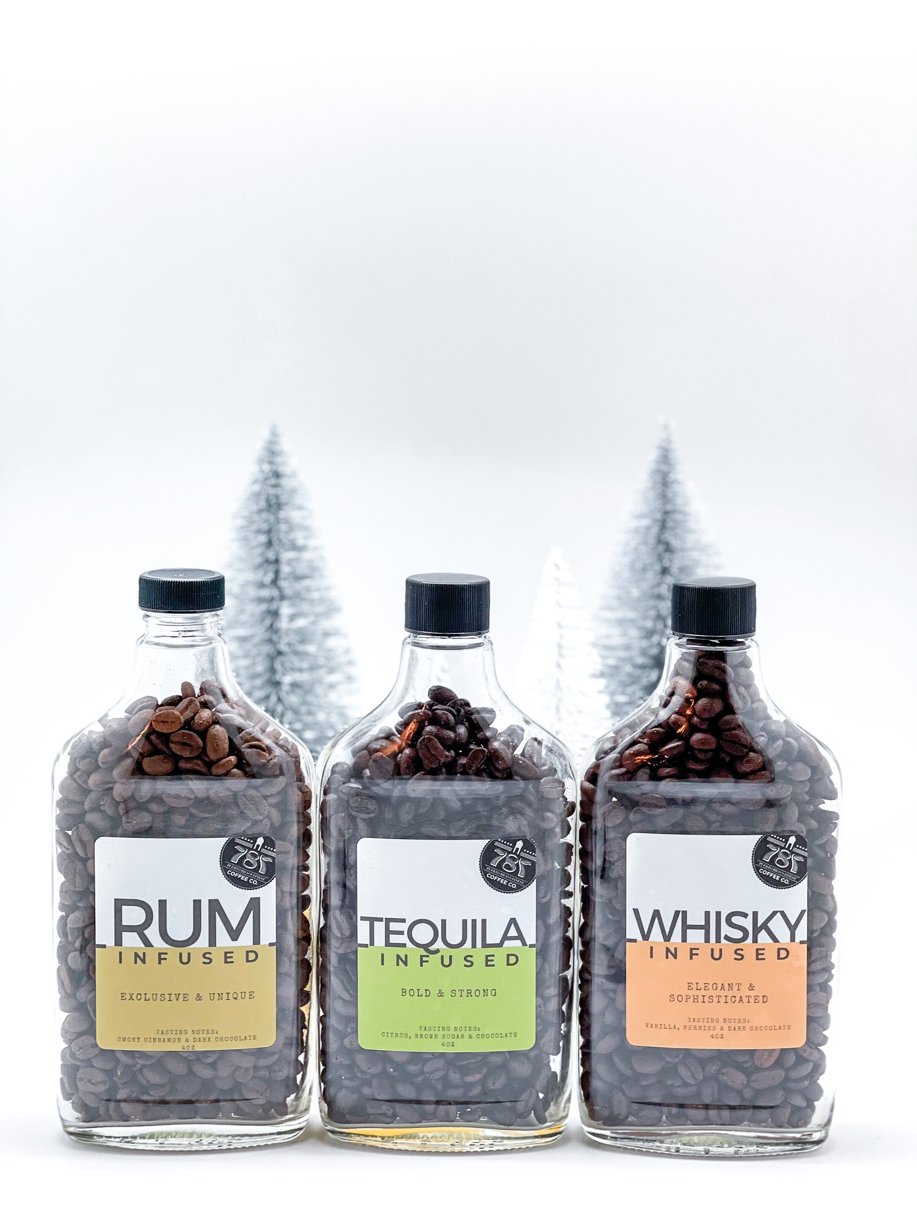 Exclusive Coffee Sampler Liquor Infused Coffee Beans