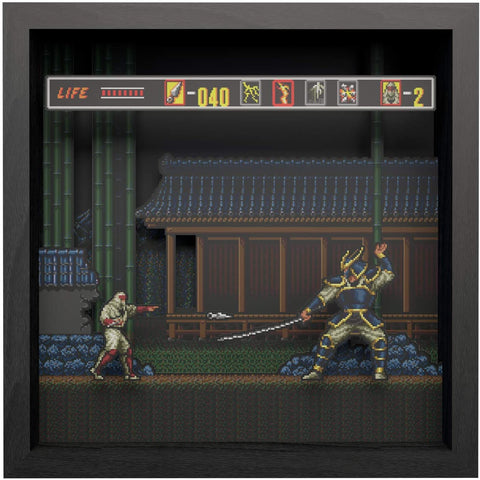 Pixel Frames The Revenge Of Shinobi 9x9 Shadow Box Art Officially Li Gametronex Com