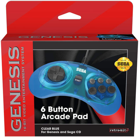 Retro-Bit Official Sega Genesis Controller 6-Button Arcade ...