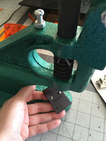 leather rivet press