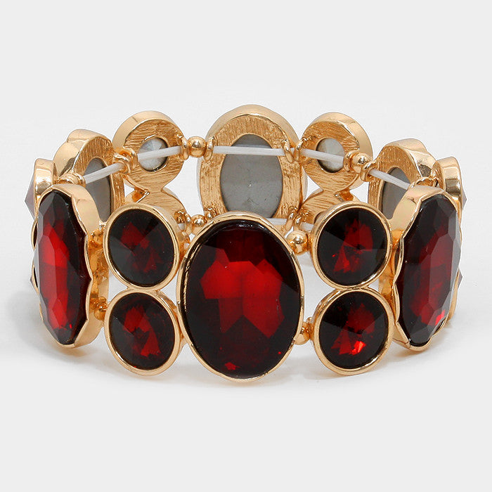 Ruby Red Statement Bracelet