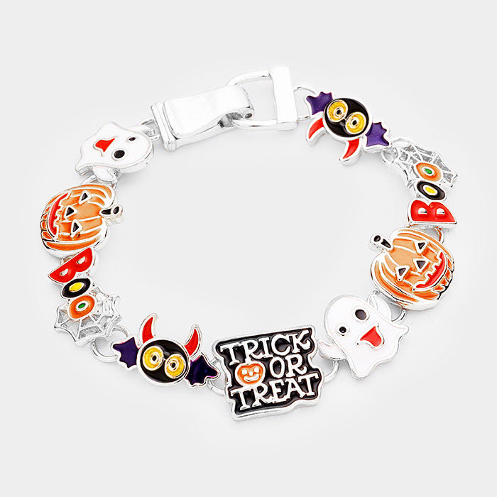 Halloween Trick or Treat Enamel Bracelet