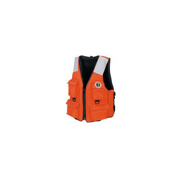 Mustang Survival Classic Industrial Vest with 4 Pockets & SOLAS Reflective Tape
