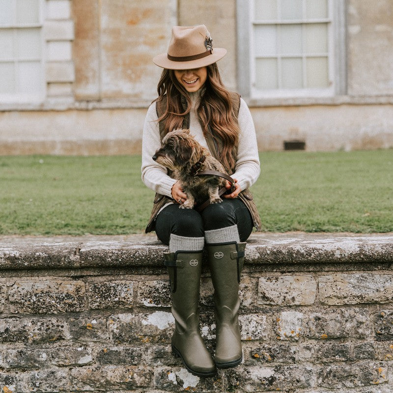 ladies lined wellington boots