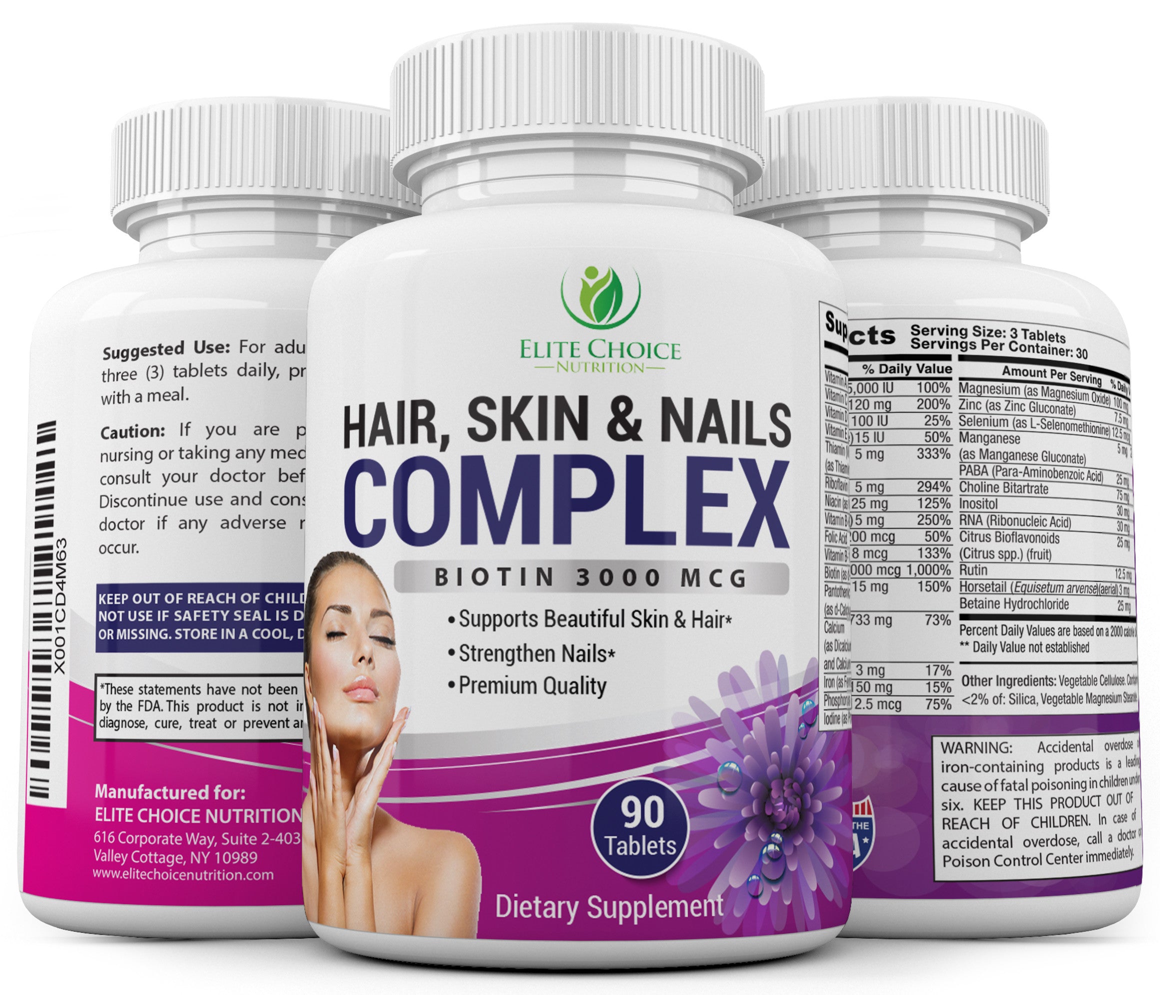 Extra Strength Hair Skin And Nails Vitamin With Biotin 29 Unique