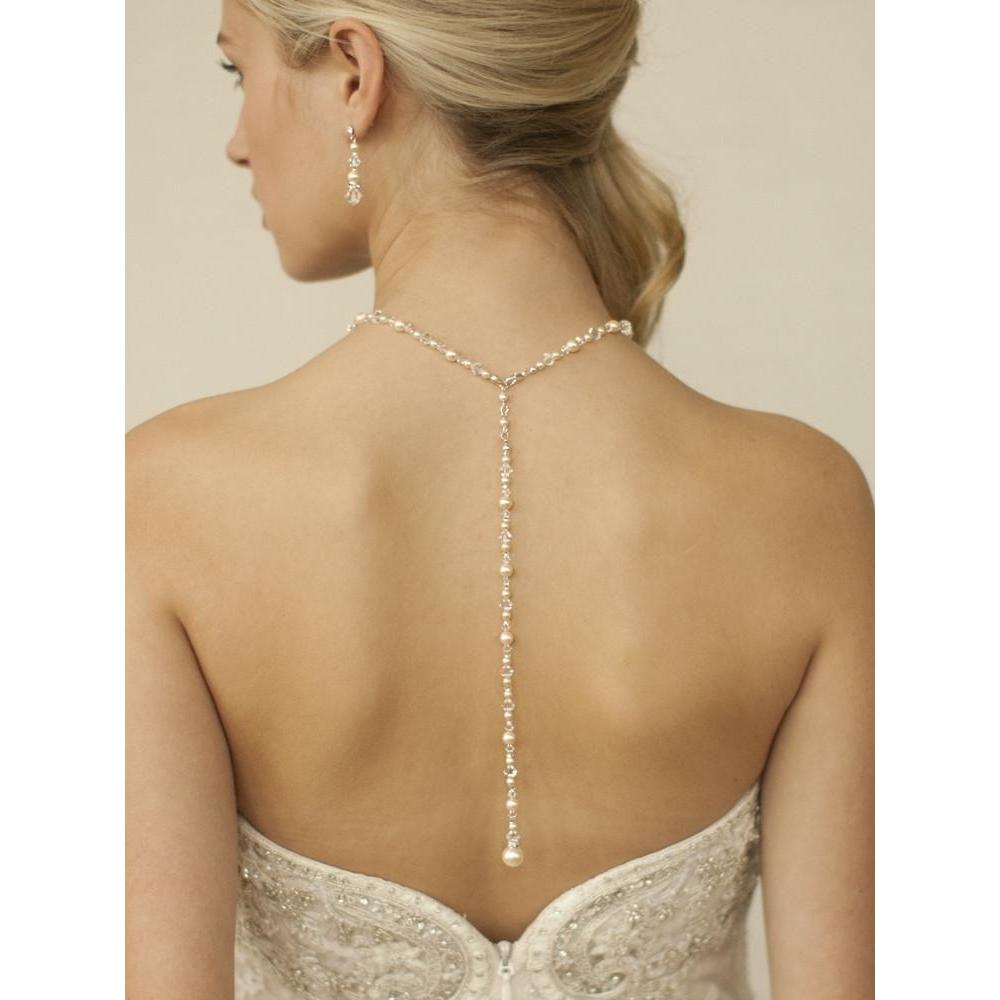 Pearl Back Jewellery, Wedding Back Drape Necklace, Bridal Back Necklace,  Bridal Backless Dress, Backdrop Drape, Dress Attachment, Bride - Etsy