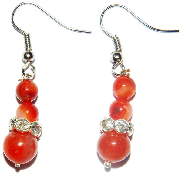 Carnelian beads earrings – Devshoppe