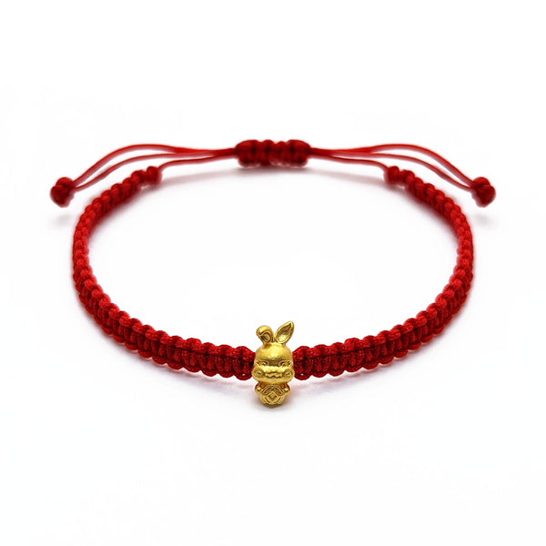 Little Ox Chinese Zodiac Red String Bracelet (24K) – Popular J