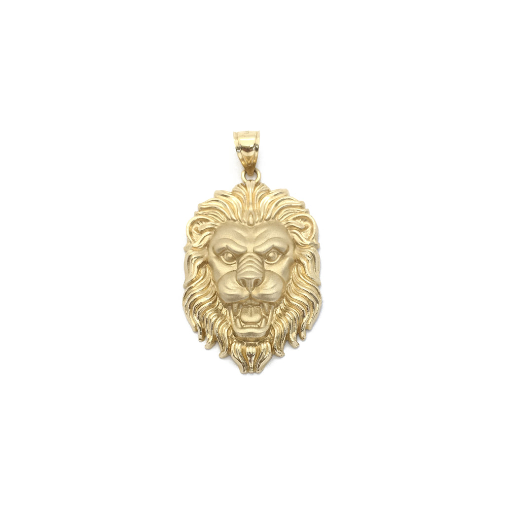Roaring Lion Head Pendant (14K) – Popular Jewelry