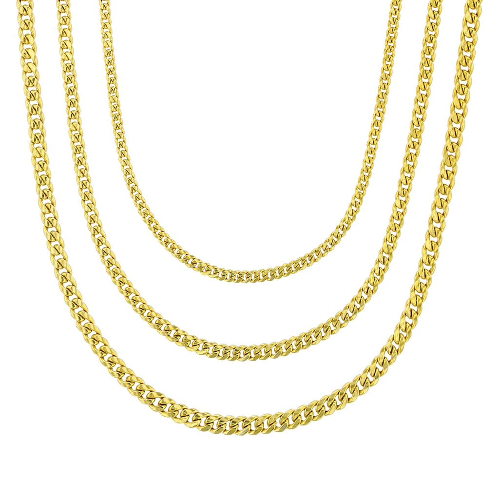 [Lobster Lock] Lightweight/Hollow Miami Cuban Chain (14K) – Popular Jewelry