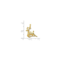 Christmas Reindeer Pendant (14K) scale - Popular Jewelry - New York