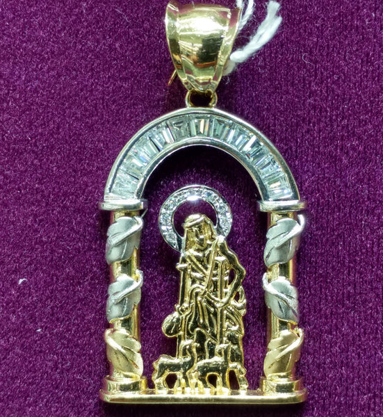gold lazarus pendant