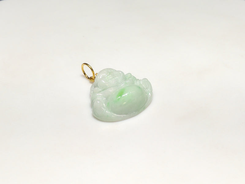 Jade Buddha Pendant (Snow/Moss Marbling) – Popular Jewelry