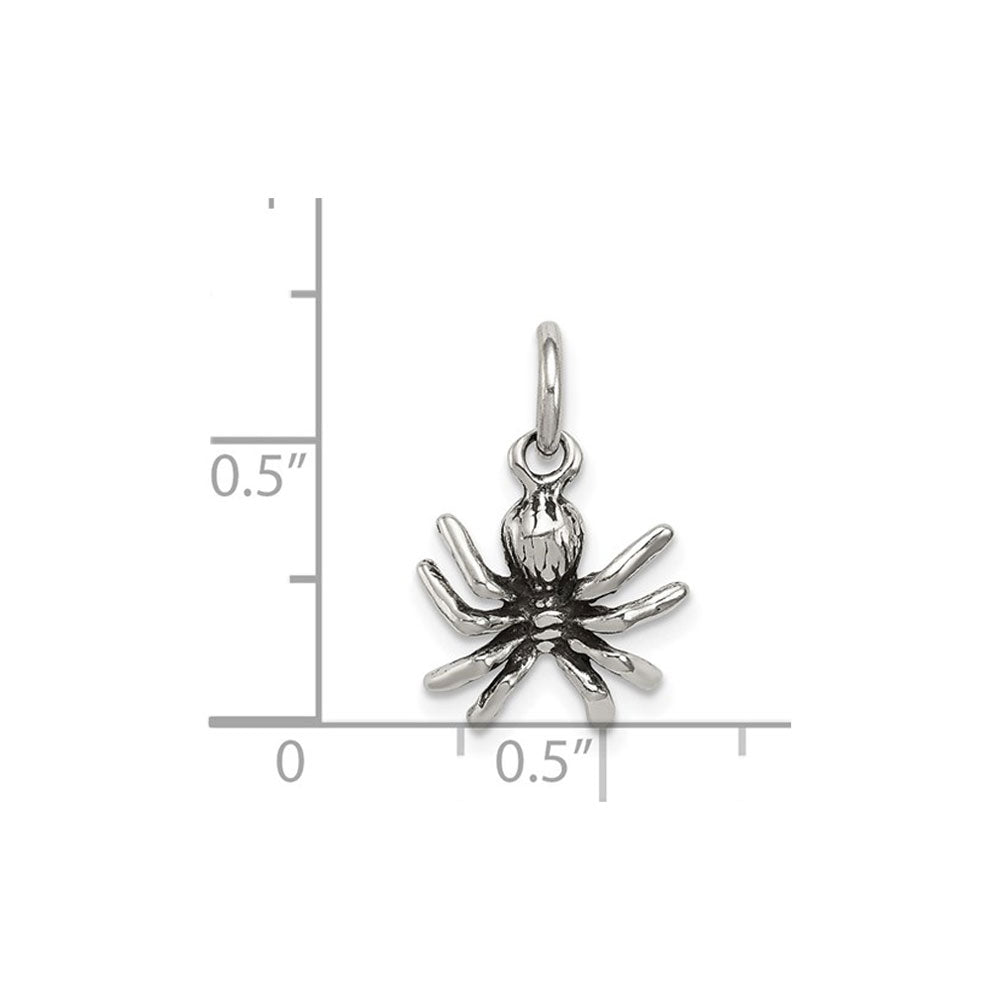 Antiqued Spider Charm (Silver)