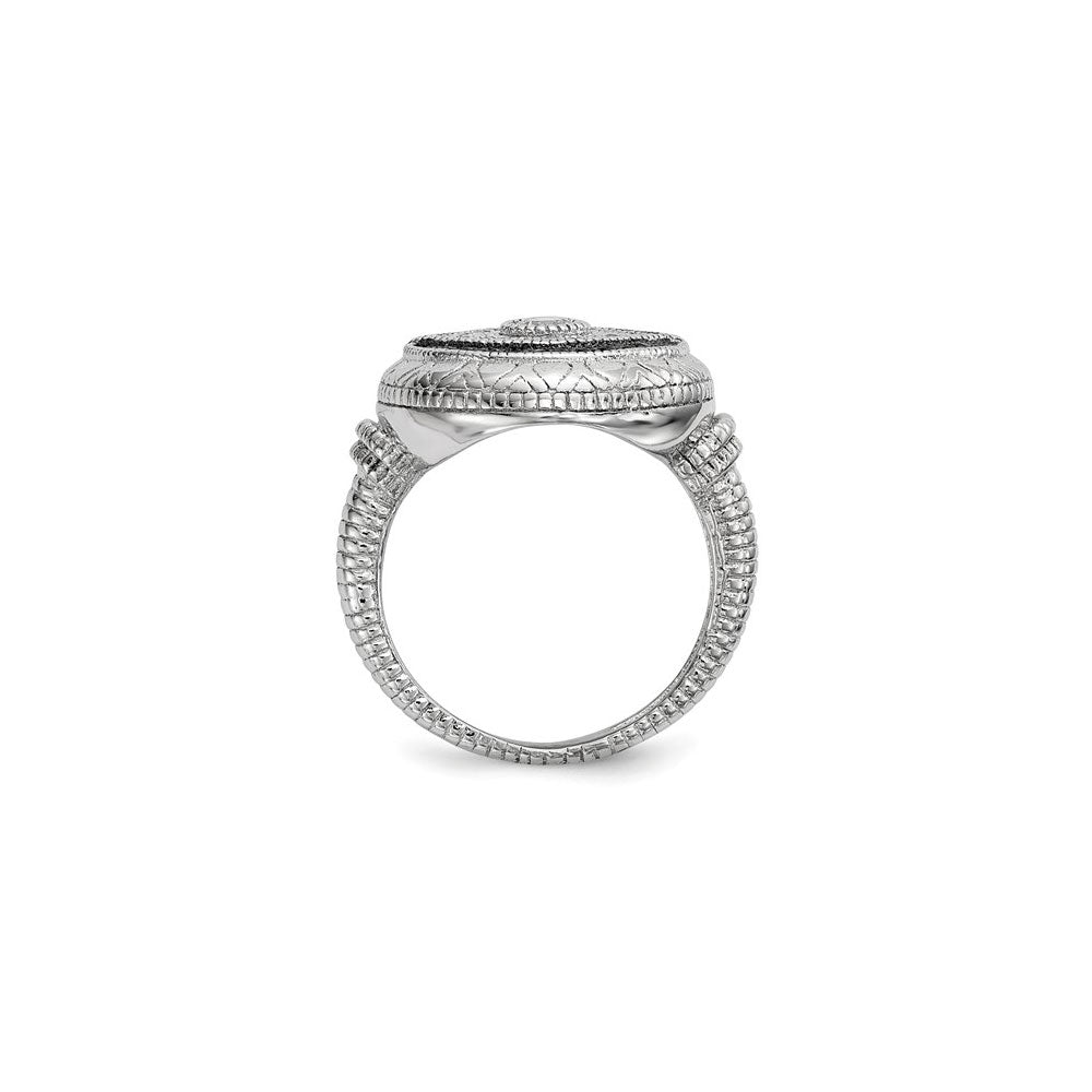 Bejeweled Evil Eye Ring (Silver)