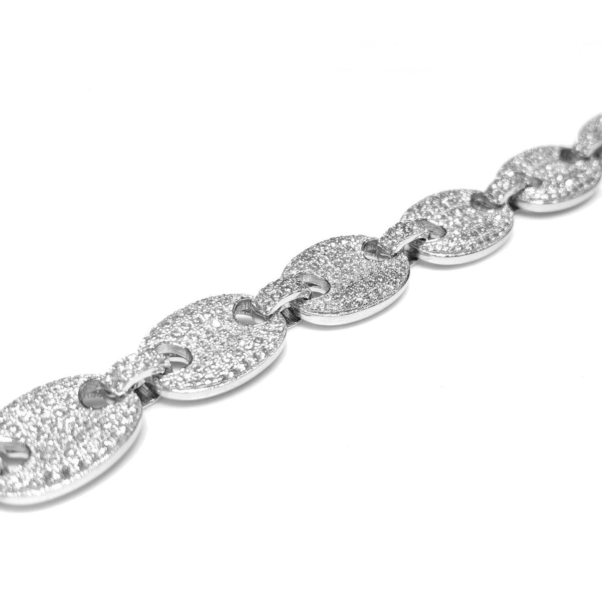 Iced-Out Puffy Gucci Chain (Silver)– Popular Jewelry