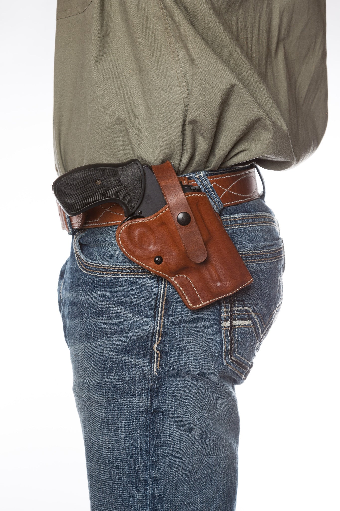 Alaska Hunter Hip Holster, a leather gun holster designed to work ...