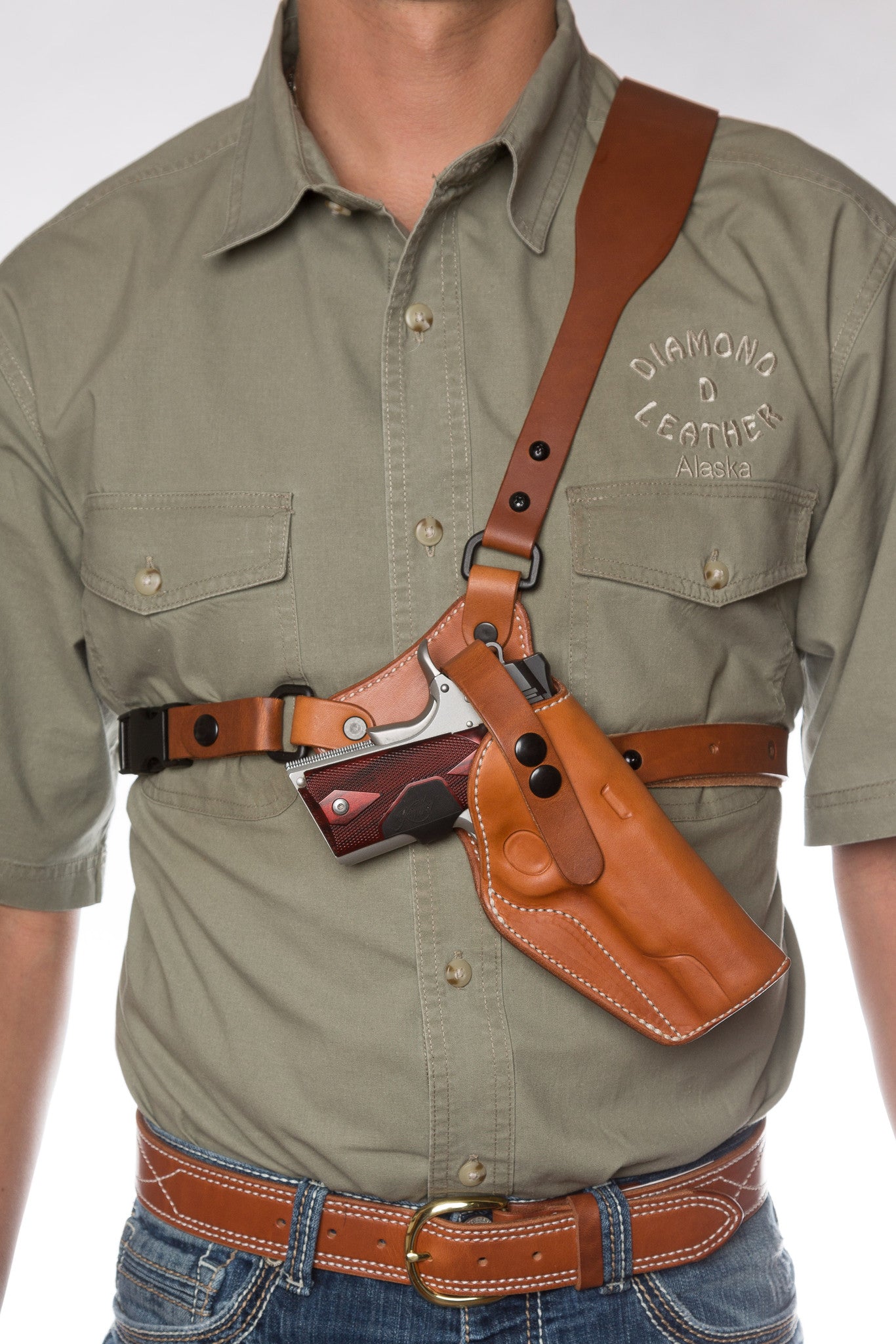 Guides Choice™ Leather Chest Holster, the ULTIMATE outdoor gun holster ...