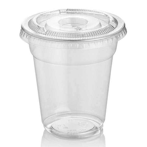 Green Direct 8 oz. Disposable Plastic Clear Cups With Flat