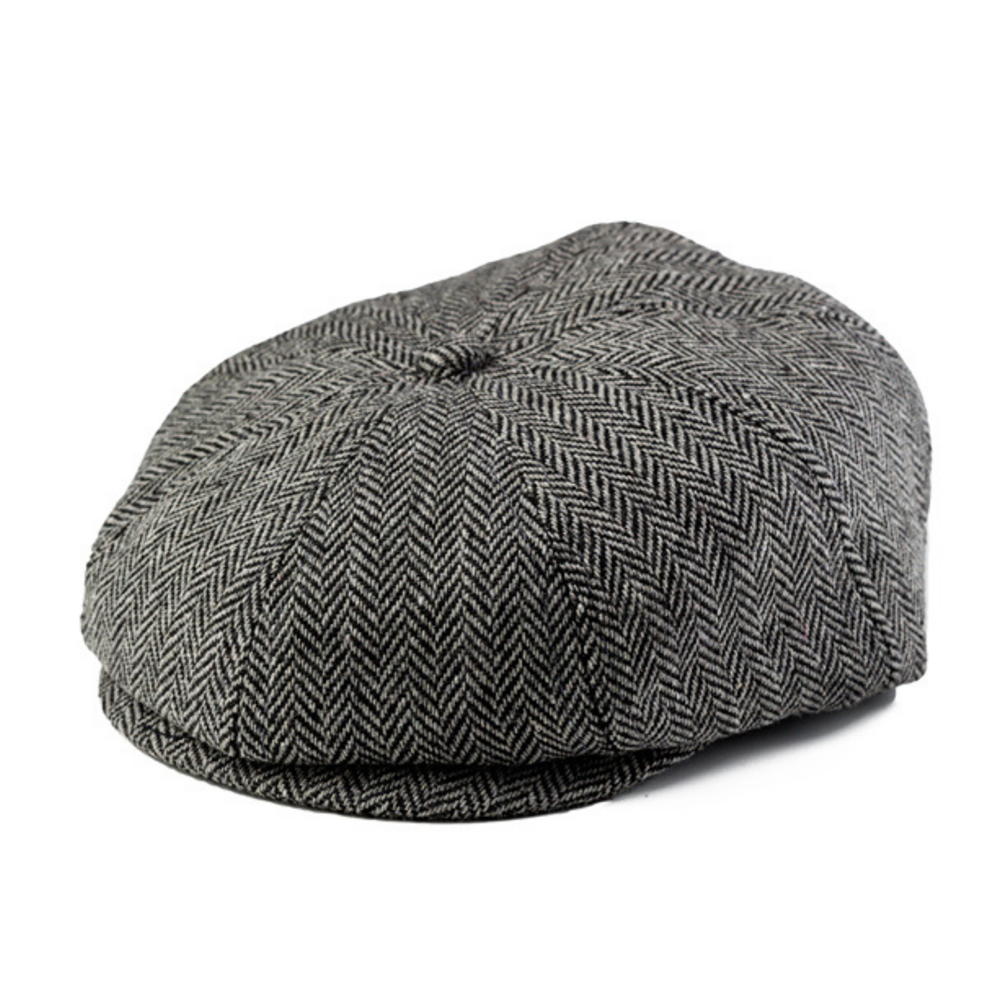 Black and Grey Herringbone Newsboy – Born To Love Clothing