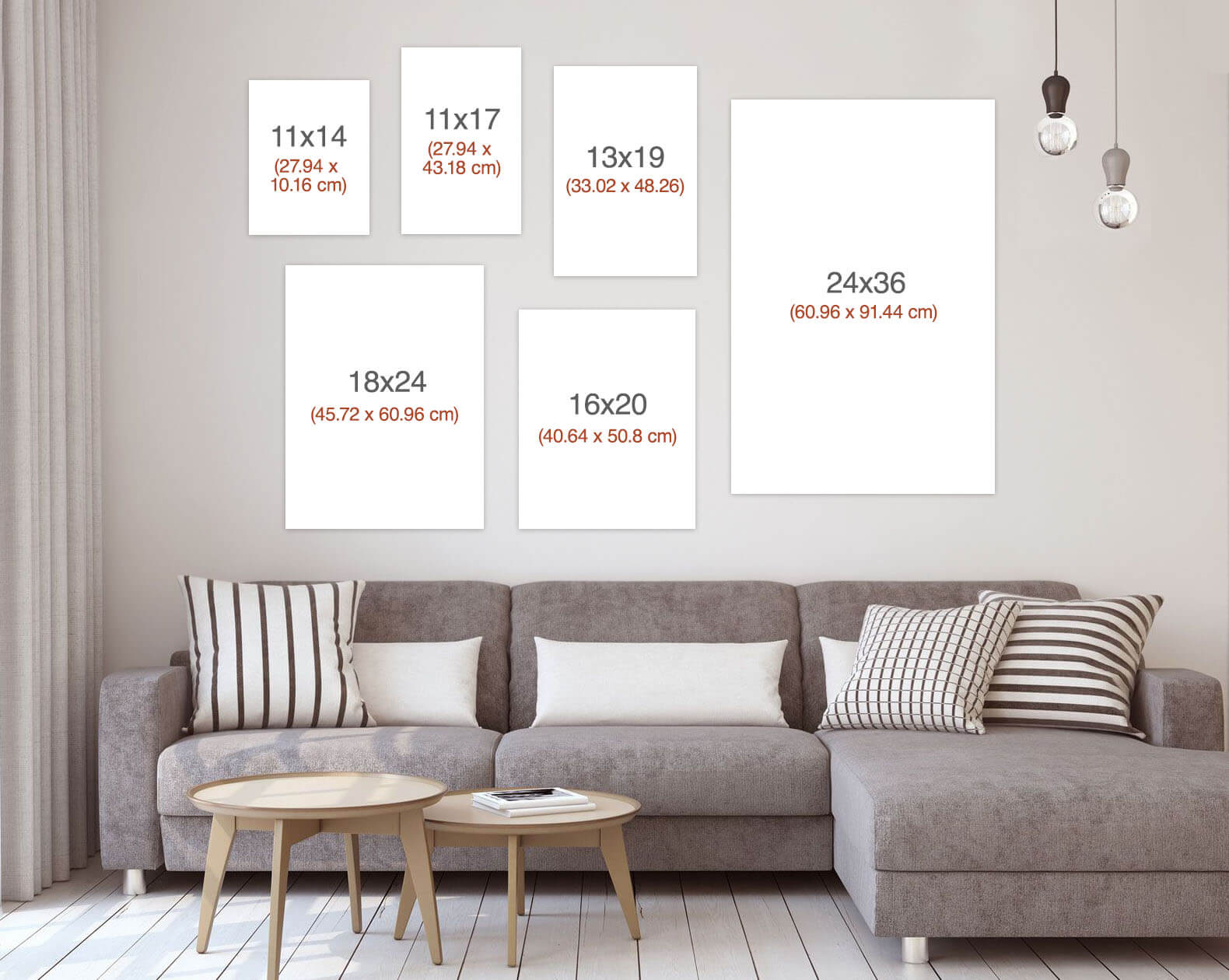 Free 306+ Wall Art Size Comparison Yellowimages Mockups